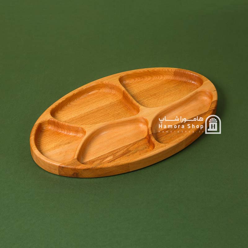 اردوخوری پنج خانه بیضی طرح برگ کد 685 - هامورا شاپ