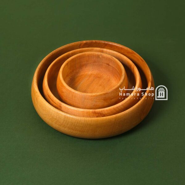 ست 3 عددی کاسه چوبی